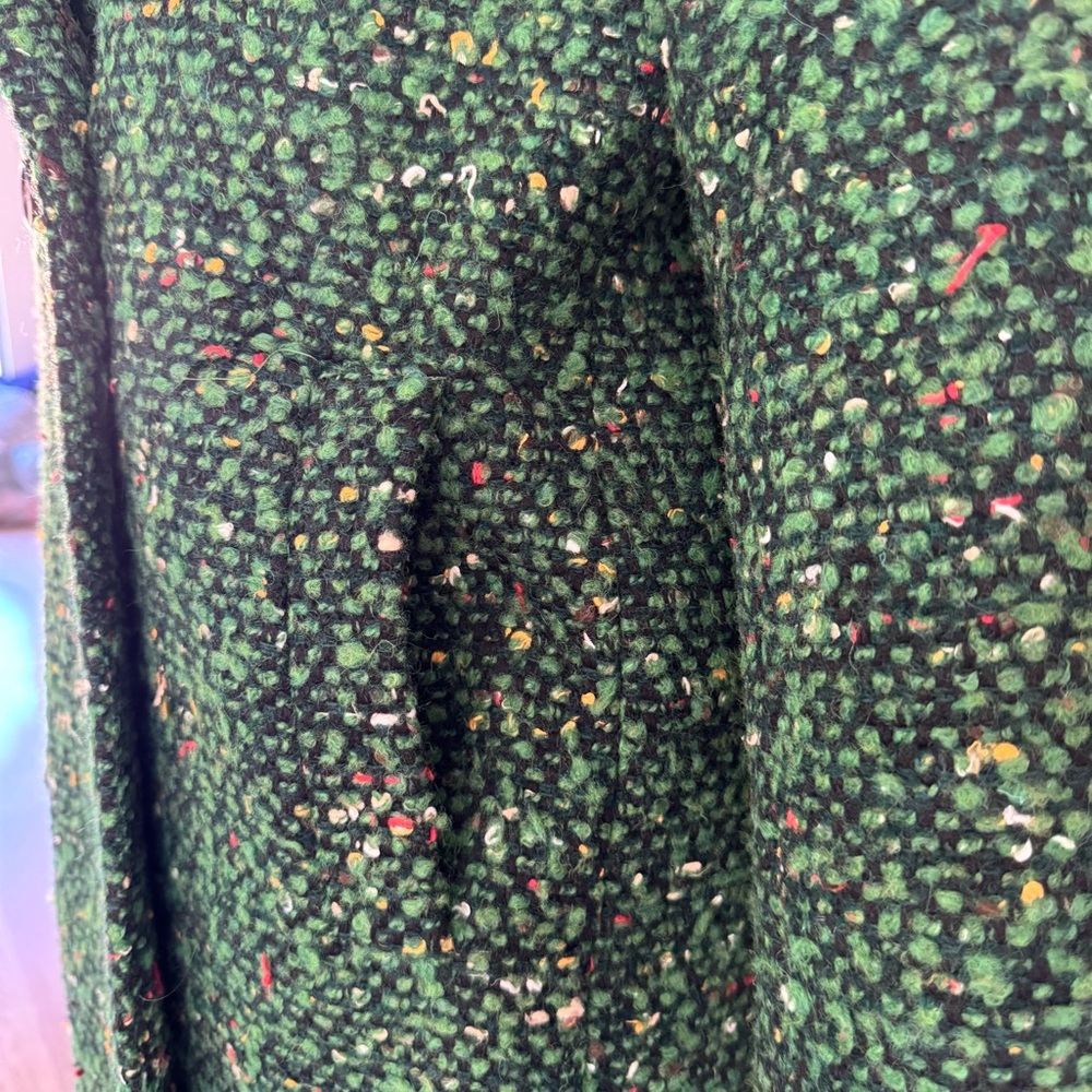 J. Crew Daphne Green Tweed Women's Coat - Picture 4 of 12